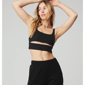 Black alo slit bra XS